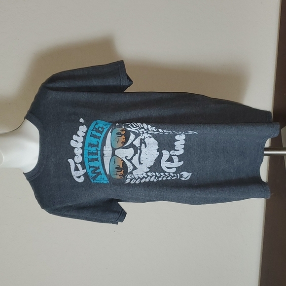 M/L unisex "Feelin' Willie Fine" gray tshirt (see measurements) - Picture 2 of 8